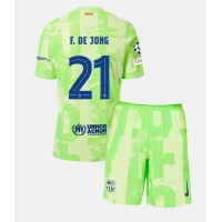 Camiseta Barcelona Frenkie de Jong #21 Tercera Equipación para niños 2024-25 manga corta (+ pantalones cortos)